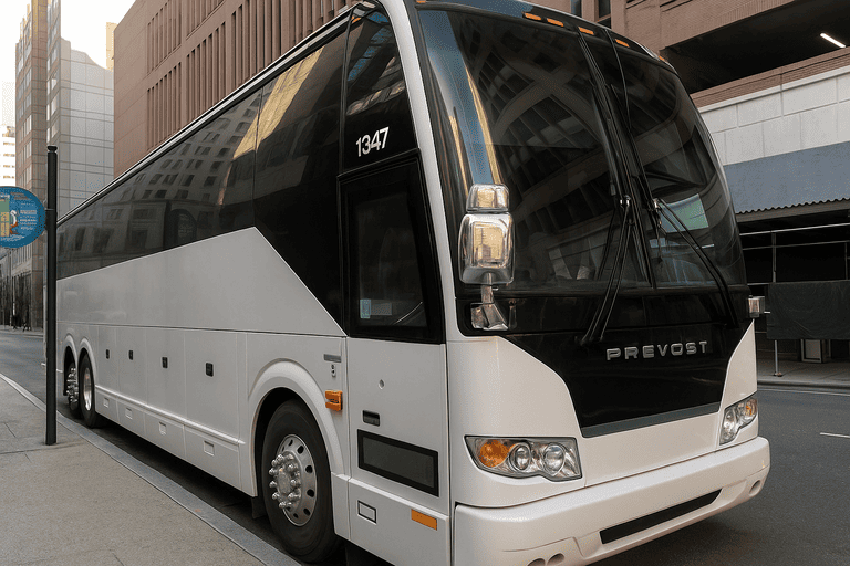 a Plainfield Charter Bus coach bus